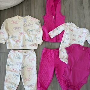 Carter's Pink and White Kids Matching Set